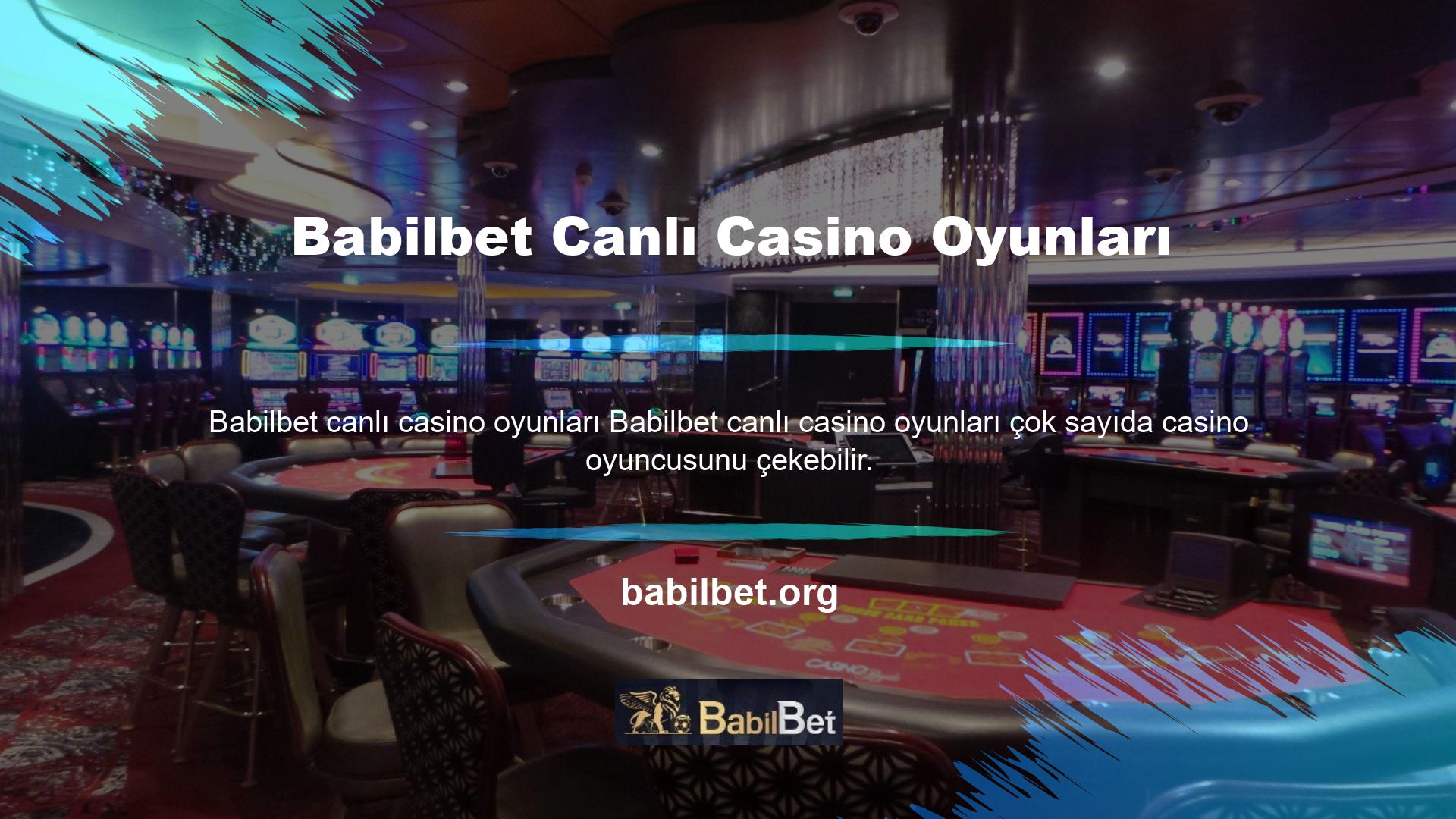 Canlı Casino adlı her türlü oyun ve dahası Babilbet yeni giriş adresinde sizleri bekliyor
